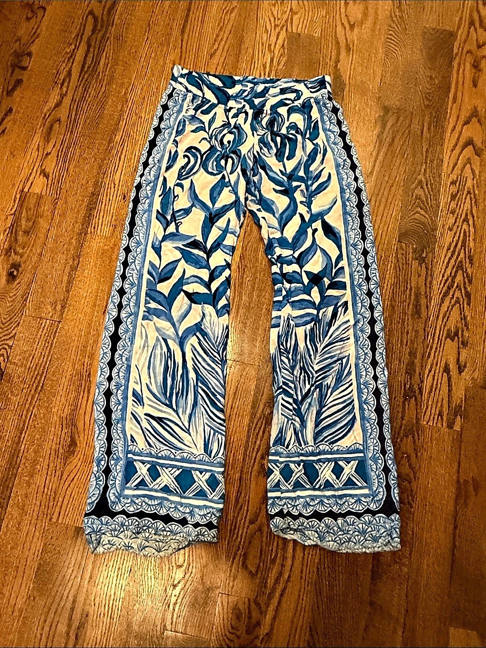 Lilly Pulitzer Printed Wide Leg Pants Size Small